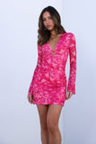 Afternoon Bliss Mesh Mini Dress Pink