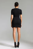 Hilia Crew Neck Knitted Mini Dress