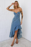 Ambitious Goals Denim Midi Dress Denim