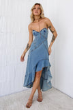 Ambitious Goals Denim Midi Dress Denim