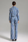 Ilsa Wavy Stripes Denim Set