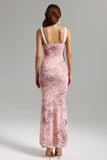 Jillian Printed Mesh Maxi Dress