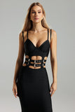 Johe Buckles Cut Out Fishtail Dress