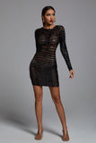 Jojo Cutout Mini Bodycon Dress - Black - Bellabarnett