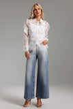 Josie Diamond Flower Organza Blouse