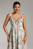 Kaona Halter Floral Midi Dress