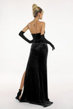 Kathy Diamante Hight Slit Dress