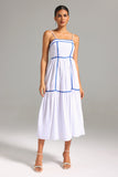 Katrina Halter Stripe Midi Dress