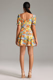 Kayley Printed Layered Mini Dress