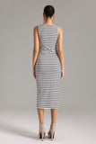 Ketrina Halter Stripe Midi Dress