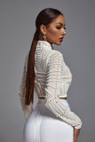 Kiana Pearl Long Sleeve Set - White