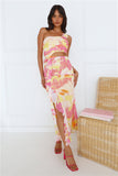 Another Lover One Shoulder Mesh Maxi Dress Yellow