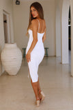 Get To Know Ya Midi Dress White