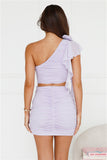 Dancing In The City Mesh Mini Skirt Lilac