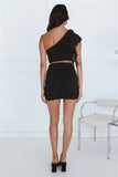 Dancing In The City Mesh Mini Skirt Black