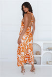 After Hour Style Halter Maxi Dress Orange