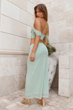 Coordination Is Key Mesh Maxi Skirt Sage