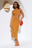 Honey Please Midi Dress Yellow