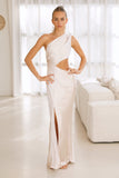 Poker Faced Satin Maxi Dress Champagne