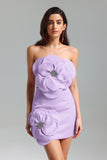 Lila Flower Strapless Set