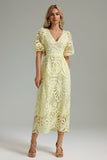 Madison Crochet Embroidery Hollow Dress