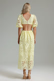 Madison Crochet Embroidery Hollow Dress