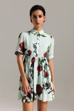 Mailik Floral Printed Mini Dress