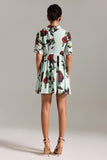 Mailik Floral Printed Mini Dress