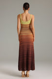 Maruja Gradient Halter Knitted Maxi Dress