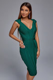 Maxwell Bandage Midi Dress - Green - Bellabarnett