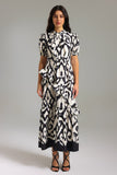 Milda Flounced Printed Maxi Dress