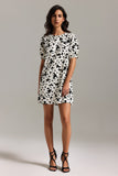 Nanon Flowers Printed Mini Dress