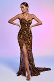 Nava Leopard Mesh Maxi Dress - Bellabarnett