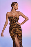 Nava Leopard Mesh Maxi Dress - Bellabarnett