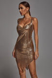 Next Level Diamante Mesh Metal Dress