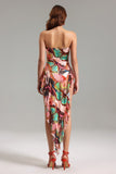 Nikola Printed Tube Flounced Dress