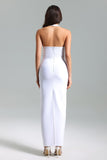 Nirina Diamante Halter Maxi Dress