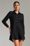 Ornella Spread Collar Shirt Dress