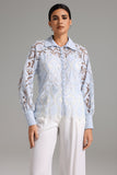 Pana Hollow Embroidery Shirt