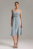 Parker Sleeveless Denim Midi Dress