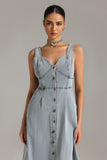 Parker Sleeveless Denim Midi Dress