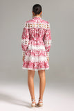 Pascale Printed Lace Mini Dress