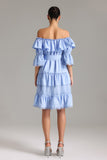 Patti Off Shoulder Ruffled Midi Dress