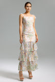 Qerly Embroidery Mesh Maxi Set - Floral