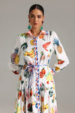 Rakani Long Sleeves Printed Midi Dress