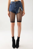 Rcia Diamante Denim Shorts