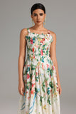 Rui Floral Pleated Midi Dress