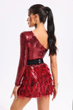 Satu One Shoulder Sequins Dress