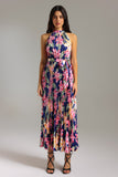 Sharnee Pleated Printed Maxi Dress