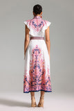 Siayh Printed Maxi Dress-Pink